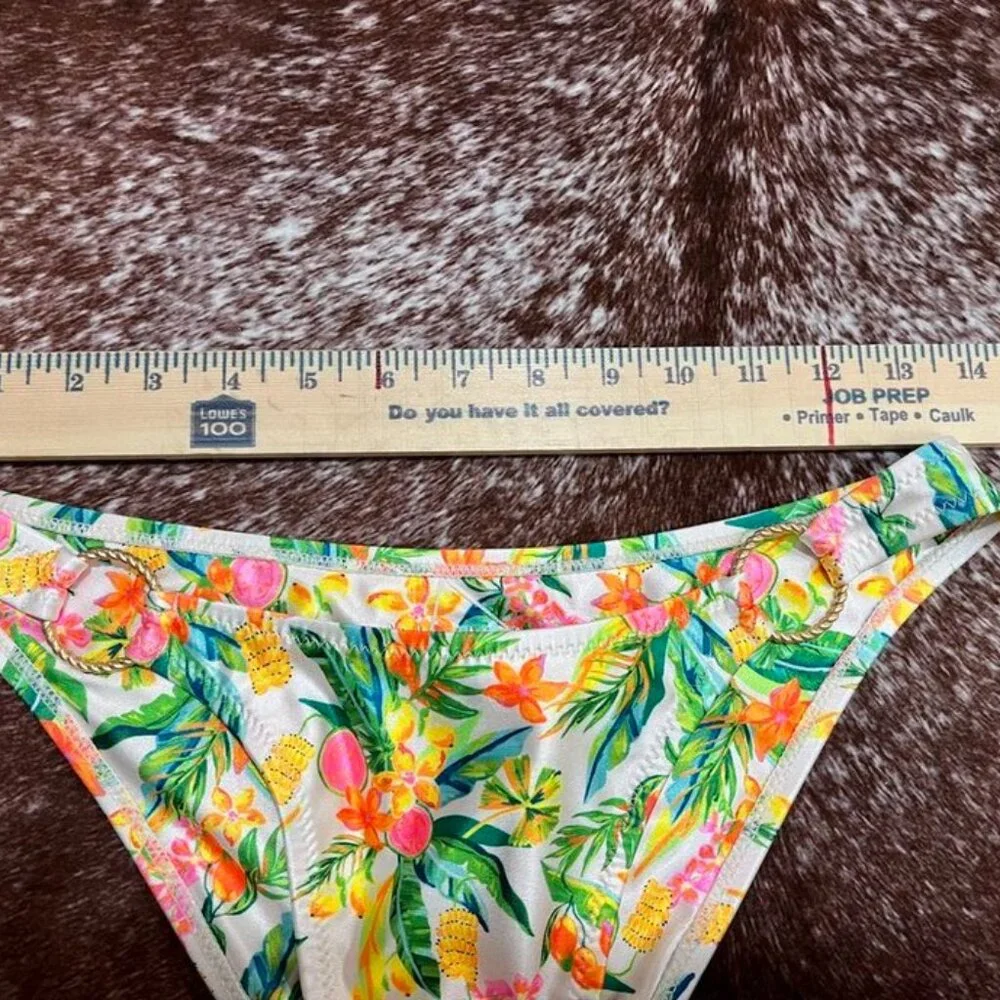 Kulani Kinis Floral Ring Side Bikini Bottoms Small